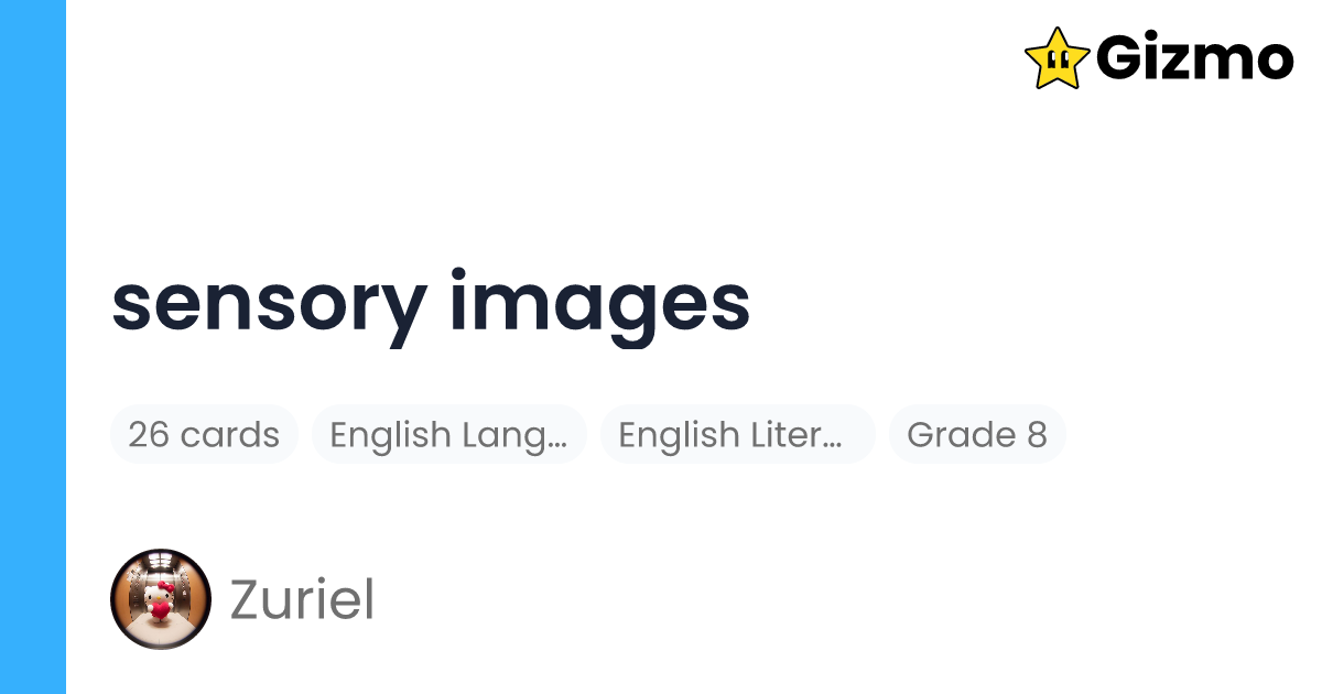 Sensory Images Flashcards sensory-images-flashcards