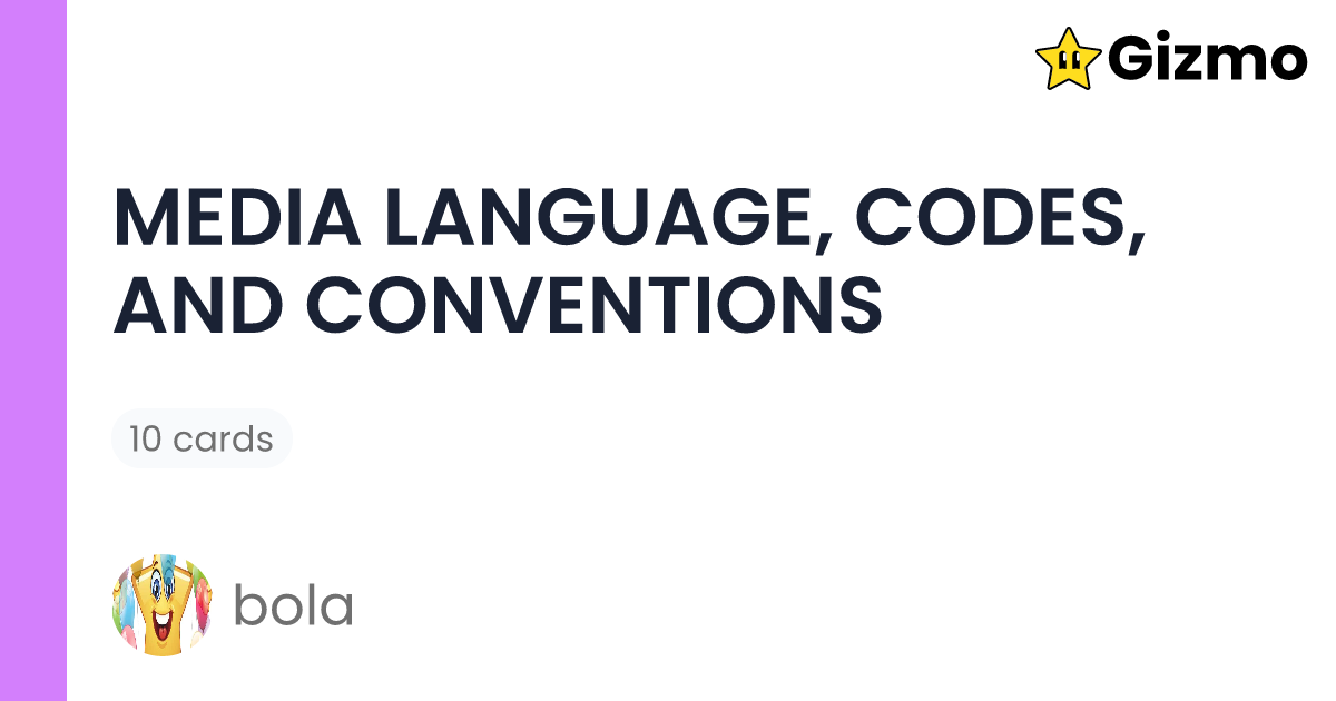media-language-codes-and-conventions-flashcards