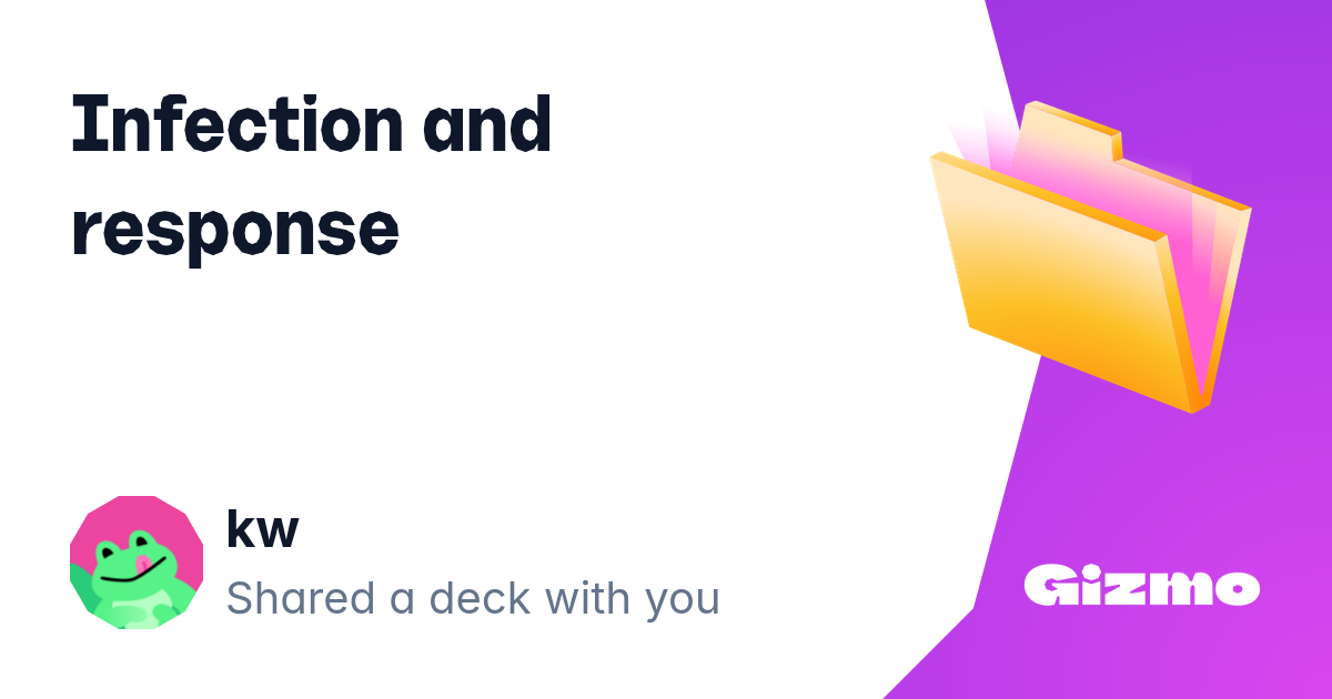 Infection and response flashcards