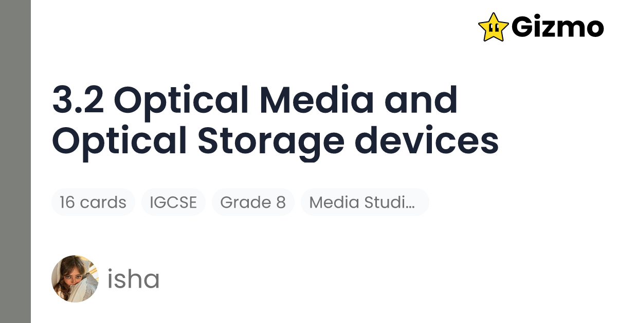 3 2 Optical Media And Optical Storage Devices Flashcards 3-2-optical-media-and-optical-storage-devices-flashcards