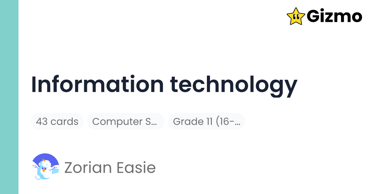 Information Technology | Flashcards