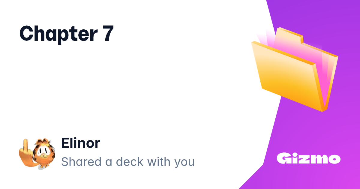 Chapter 7 flashcards
