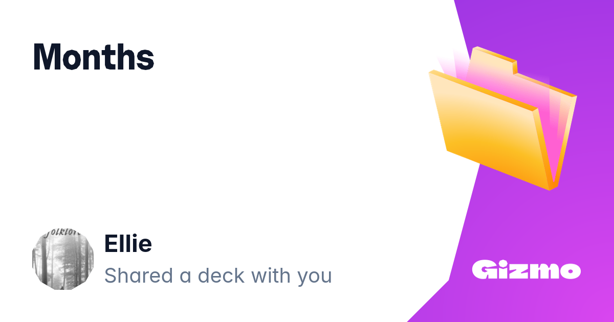 Months flashcards