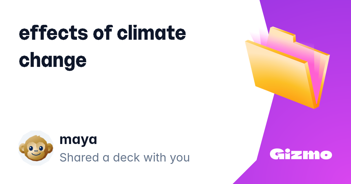 Effects Of Climate Change | Flashcards
