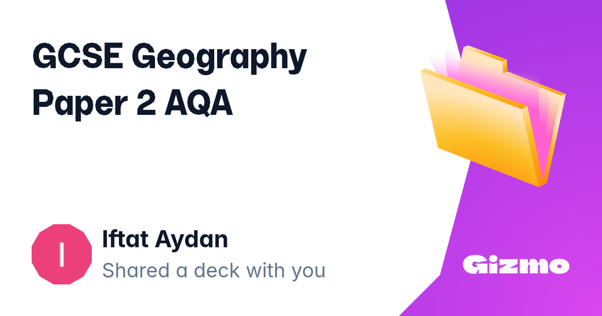 gcse-geography-paper-2-aqa-flashcards