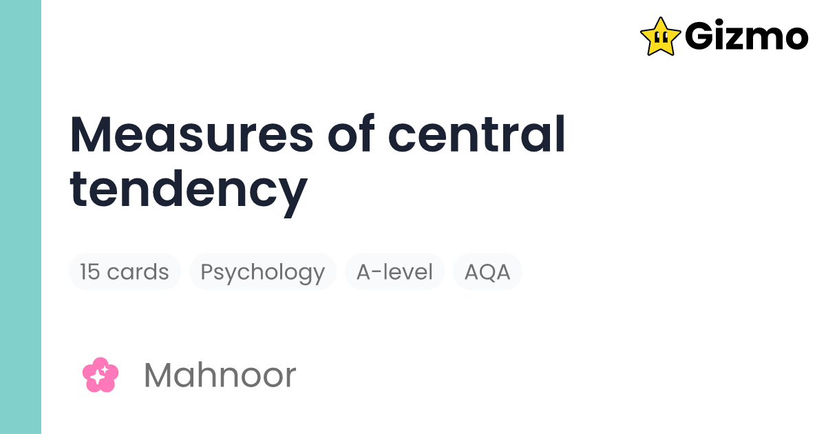 Measures Of Central Tendency Flashcards measures-of-central-tendency-flashcards