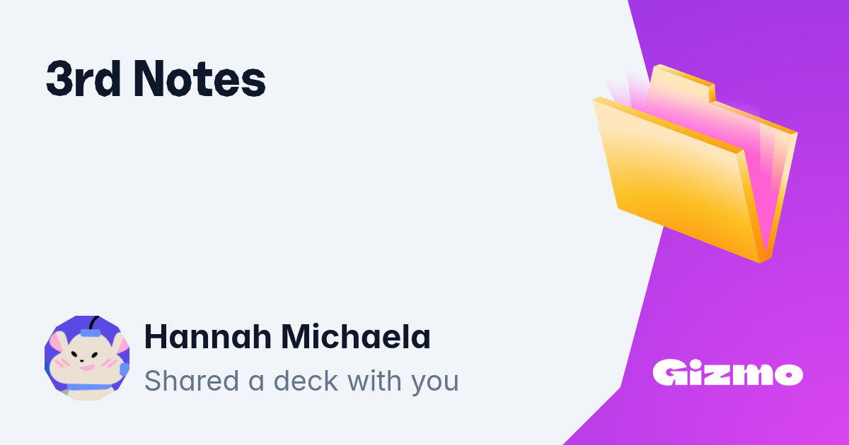 3rd Notes | Flashcards