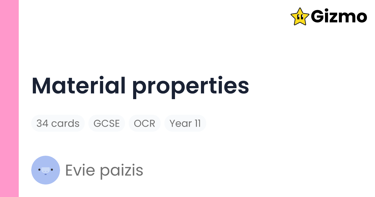 material-properties-flashcards