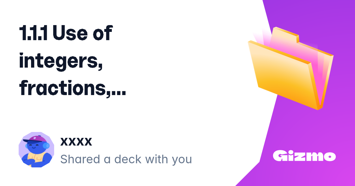 1 1 1 Use Of Integers Fractions Decimals And Percentages Flashcards 1 1 1 use of integers fractions decimals and percentages flashcards