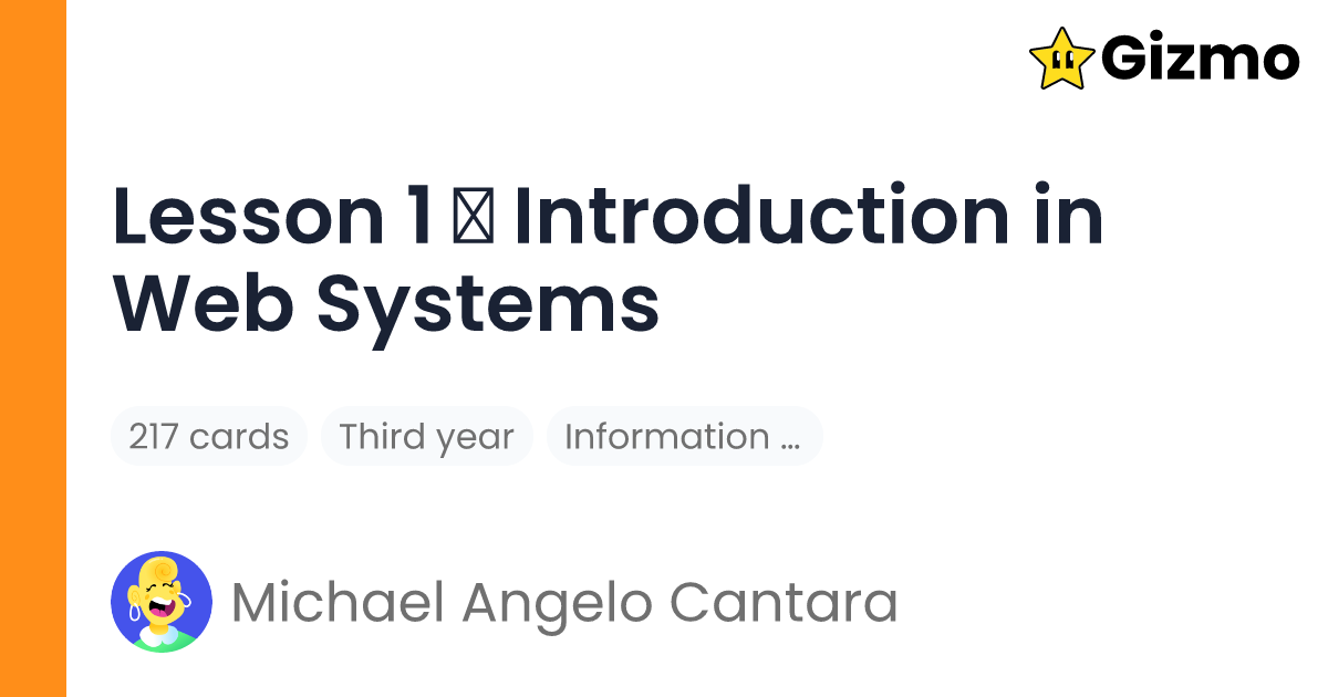Lesson 1 ‒ Introduction in Web Systems | Flashcards