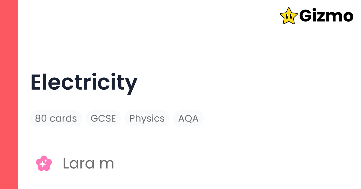 Electricity Flashcards 