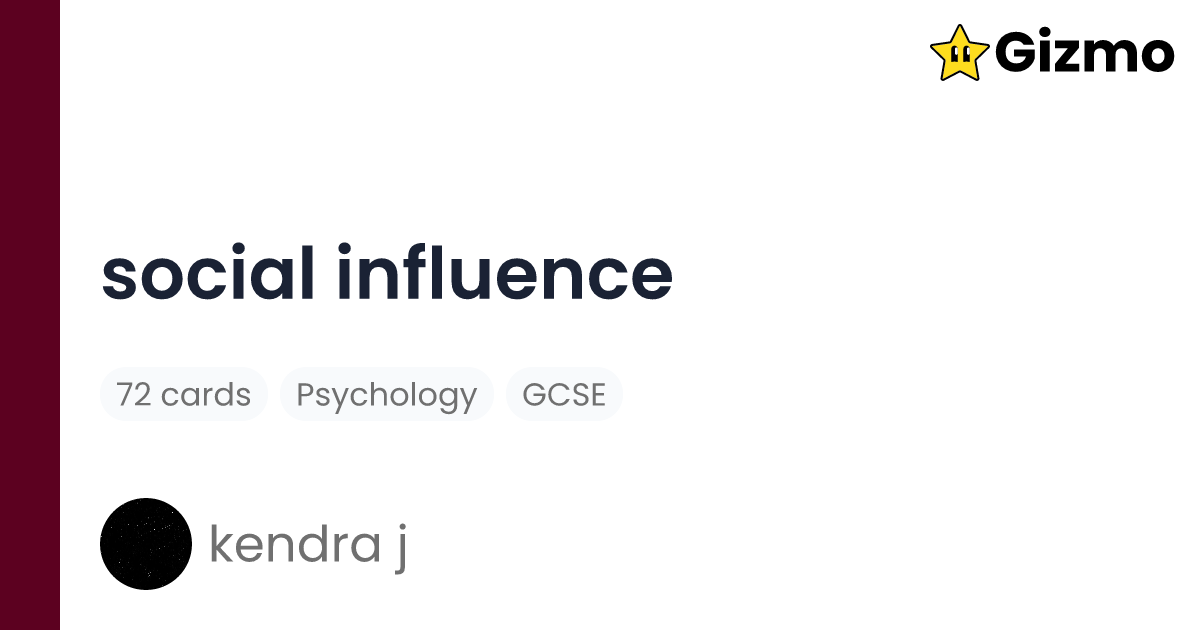 Social influence flashcards