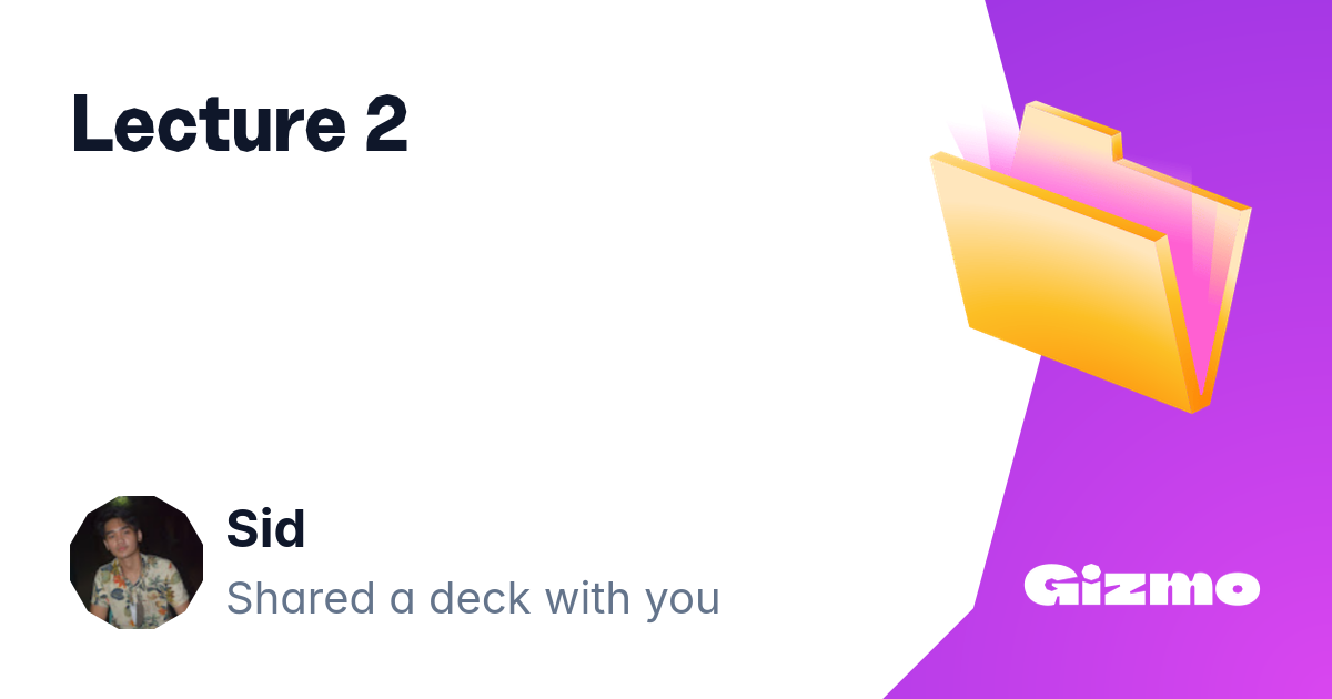 Lecture 2 flashcards