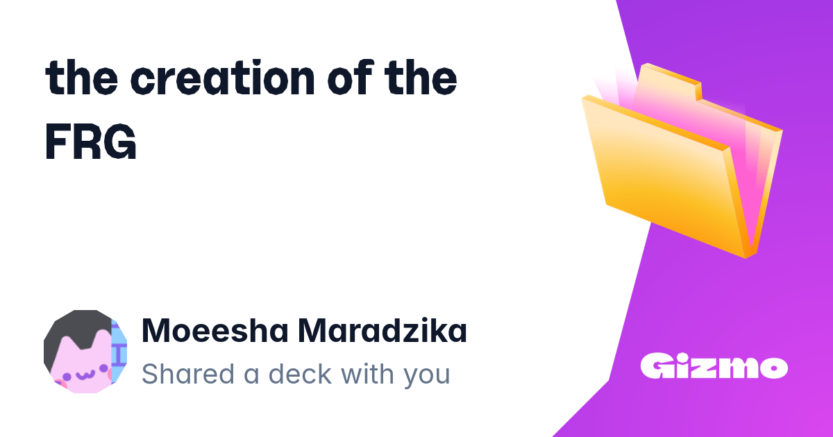 Frfg The Creation Of the Frg | Flashcards