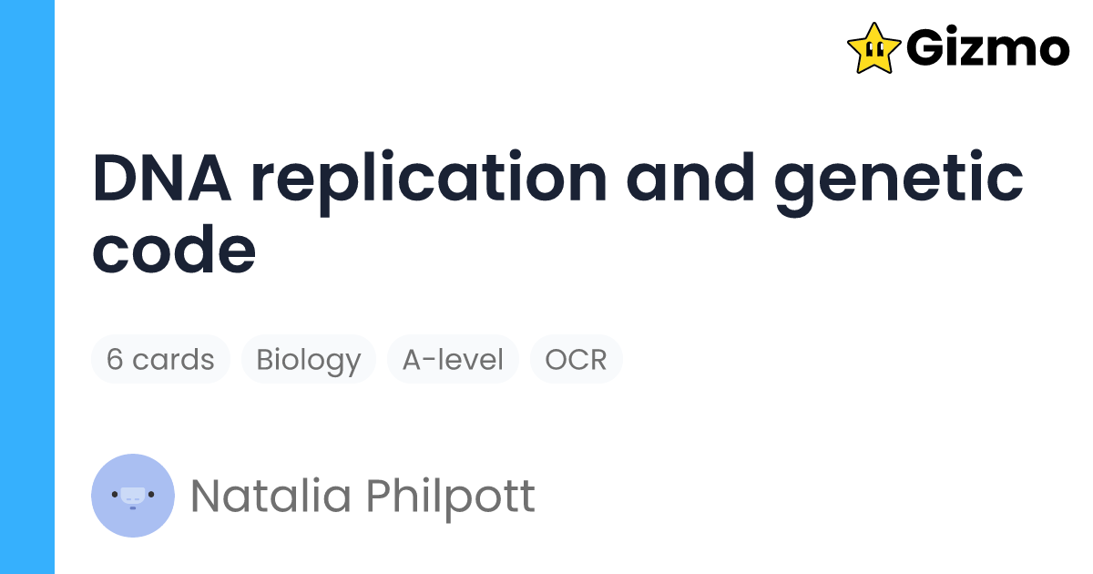 Dna Replication and Genetic Code | Flashcards
