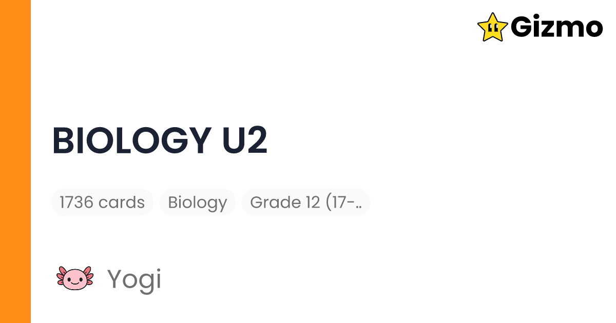 Biology u2 flashcards