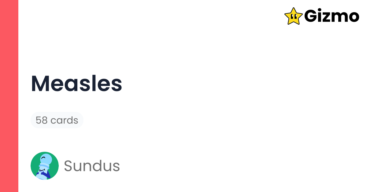 Measles flashcards