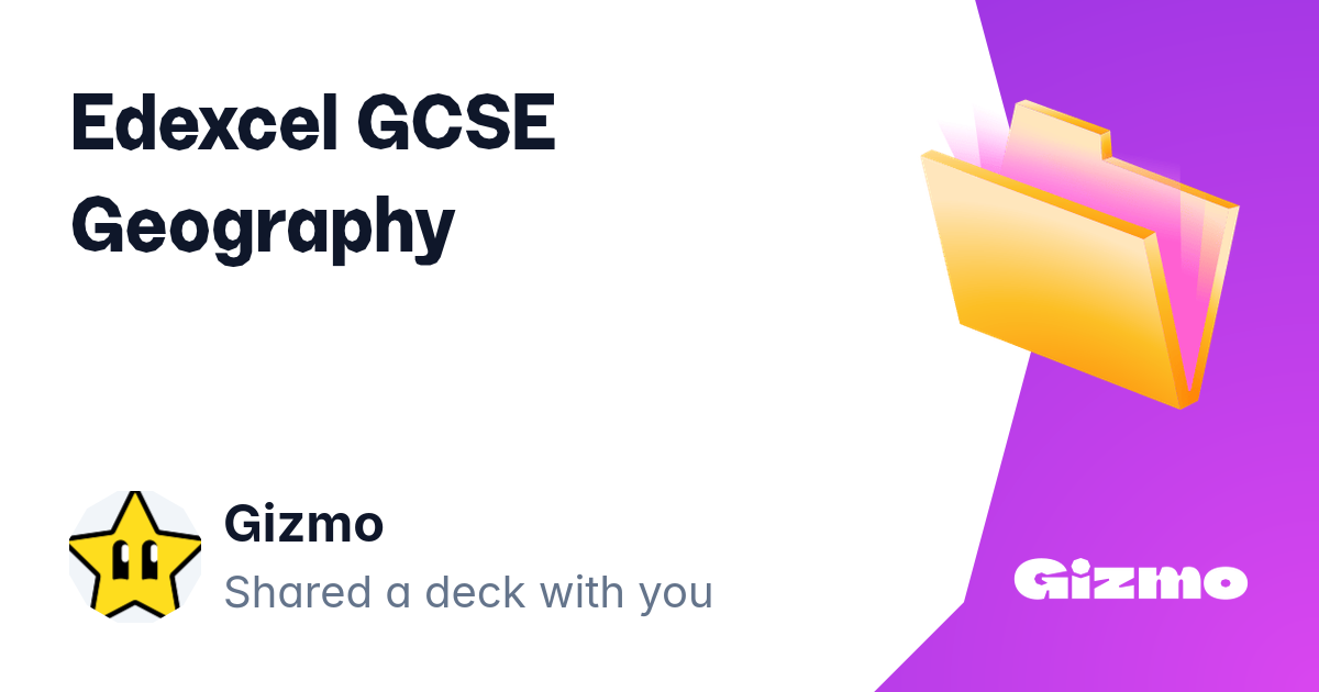 Edexcel gcse geography flashcards