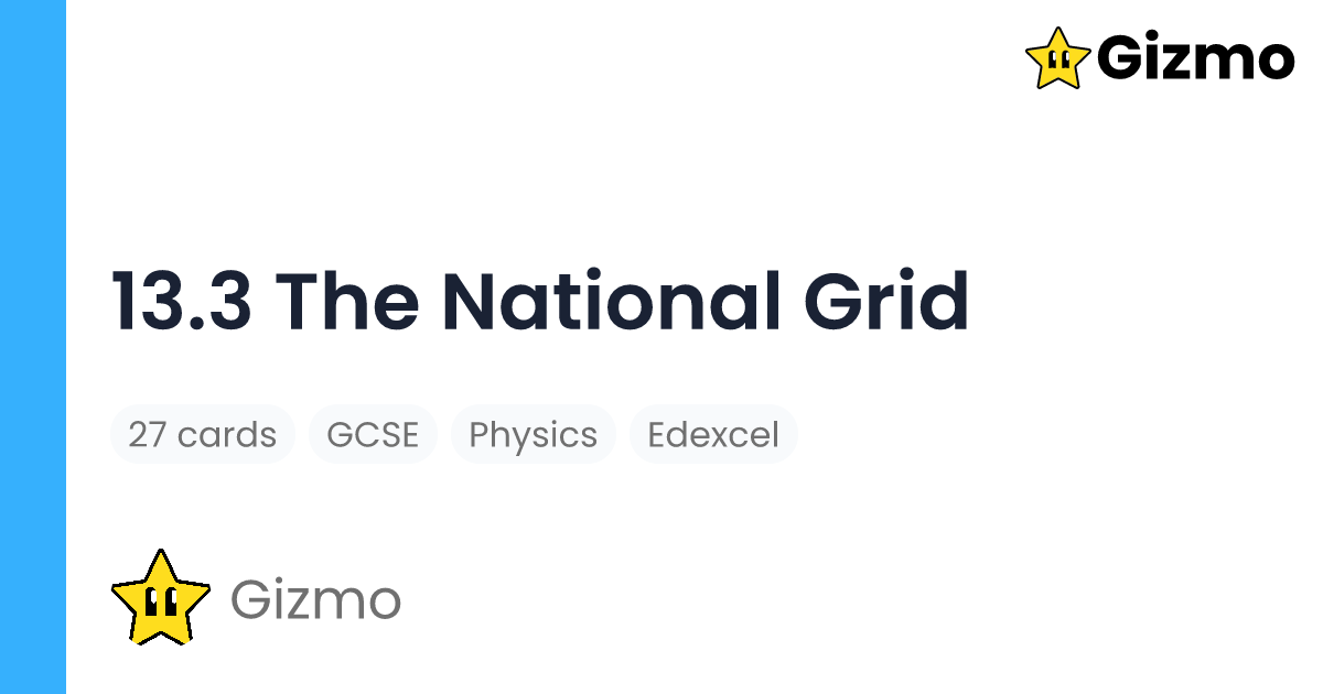 13-3-the-national-grid-flashcards