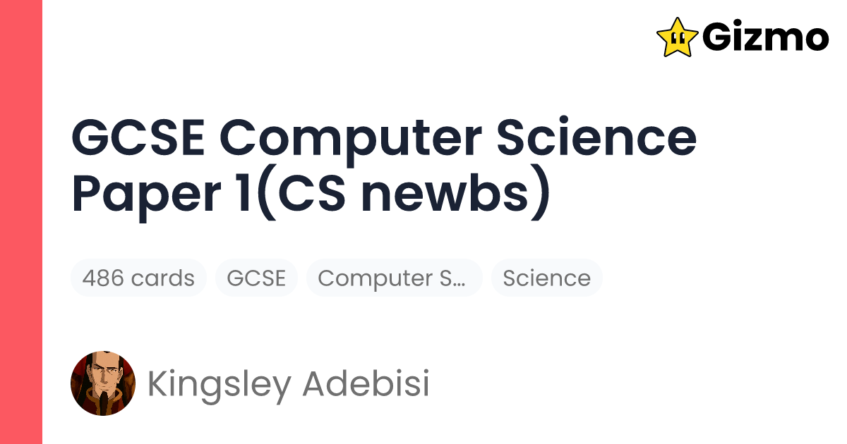 Gcse Computer Science Paper 1(cs Newbs) | Flashcards