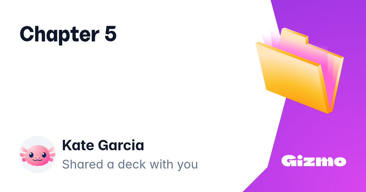Chapter 5 | Flashcards