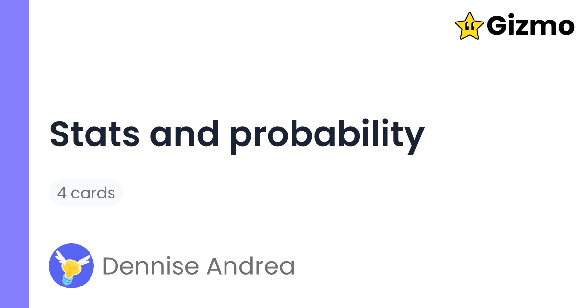 Stats and Probability | Flashcards image.