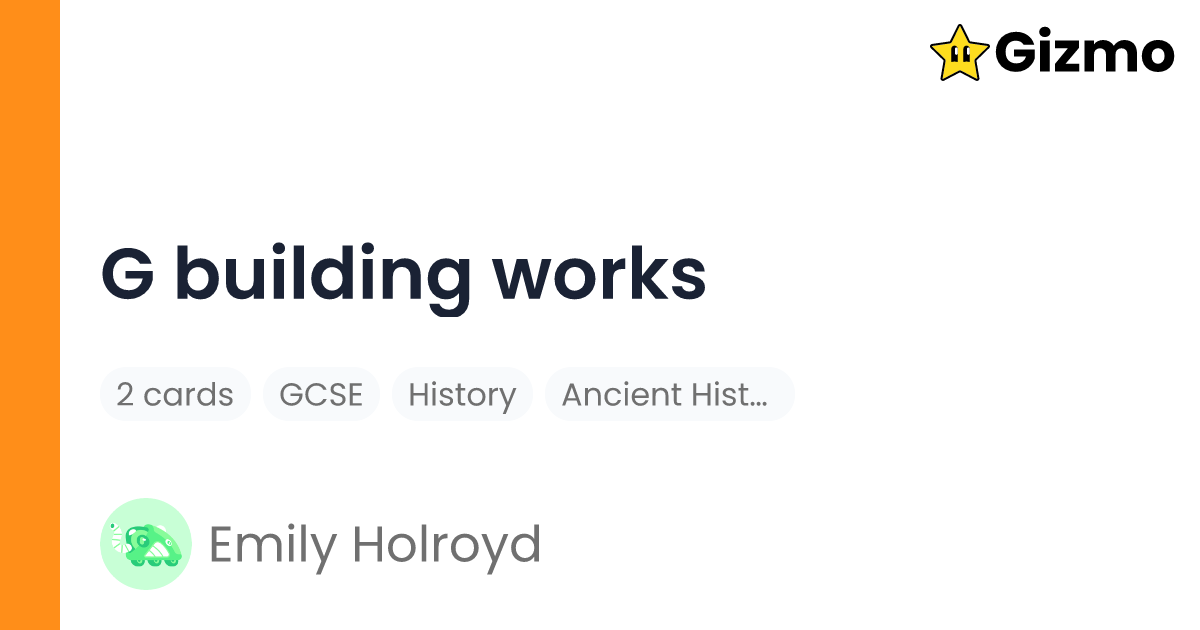 G Building Works | Flashcards