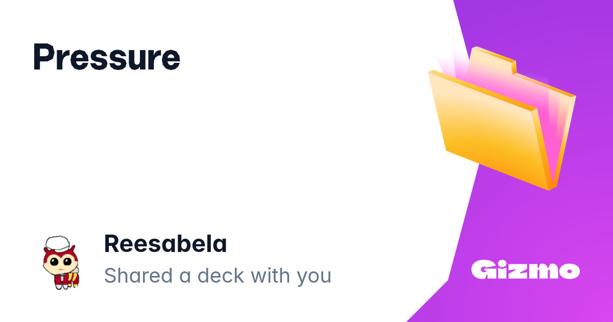 Pressure flashcards