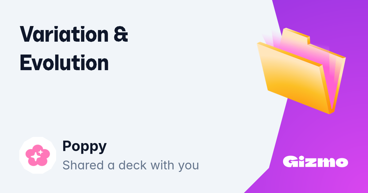 Variation & Evolution | Flashcards