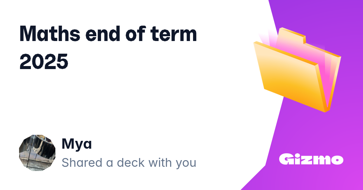 Maths End Of Term 2025 Flashcards Maths end of term 2025 flashcards