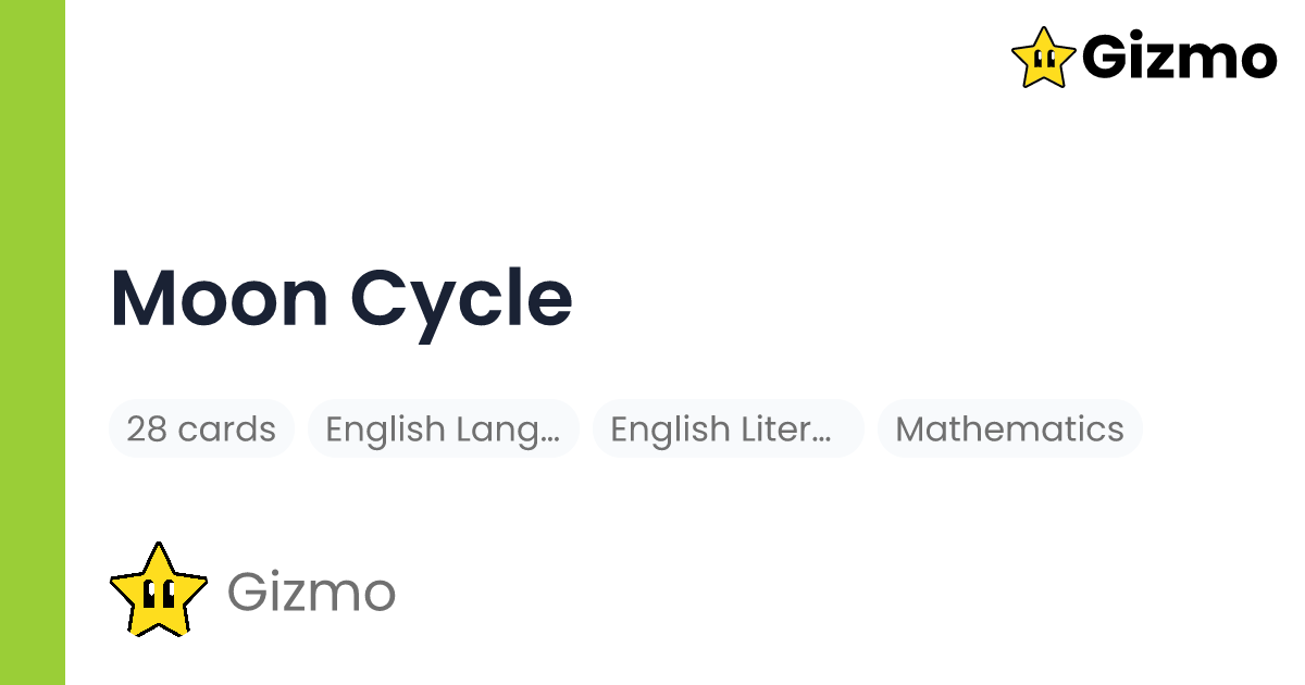 Moon Cycle | Flashcards