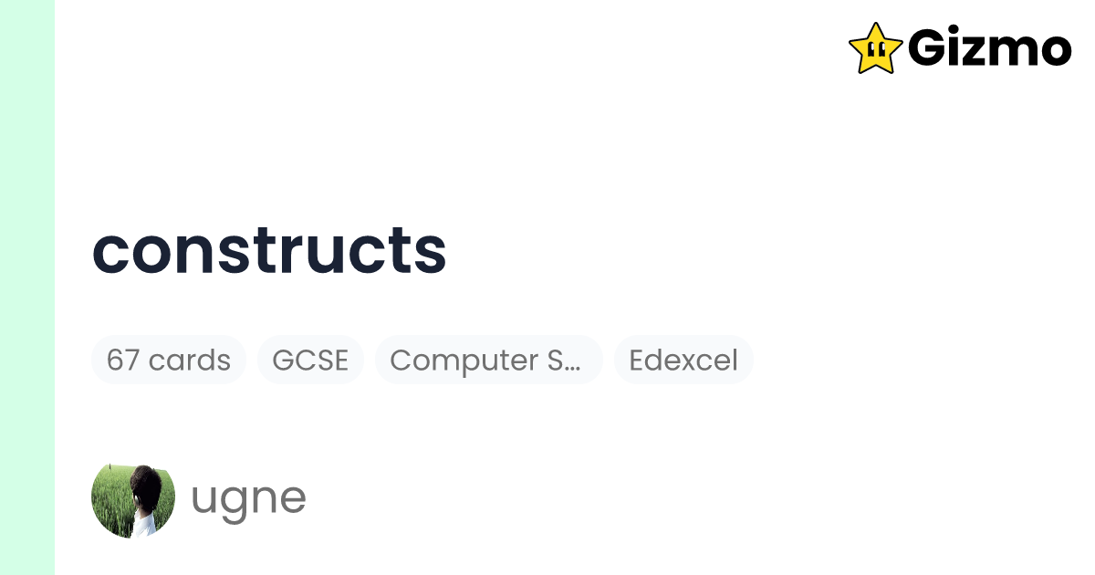 Constructs | Flashcards