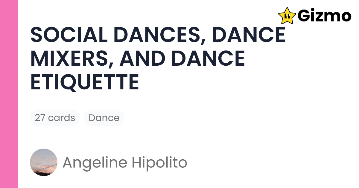 Social Dances Dance Mixers And Dance Etiquette Flashcards social-dances-dance-mixers-and-dance-etiquette-flashcards