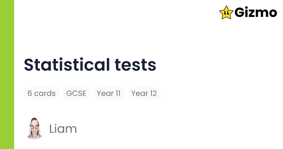 Statistical tests flashcards