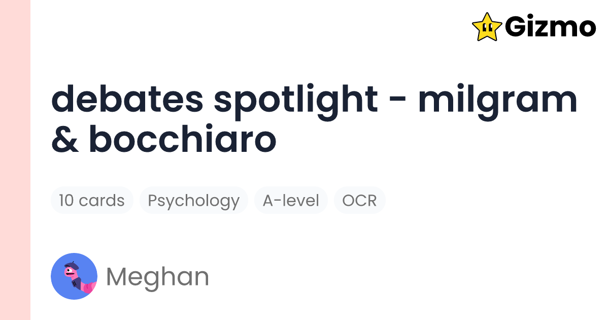 debates-spotlight-milgram-bocchiaro-flashcards