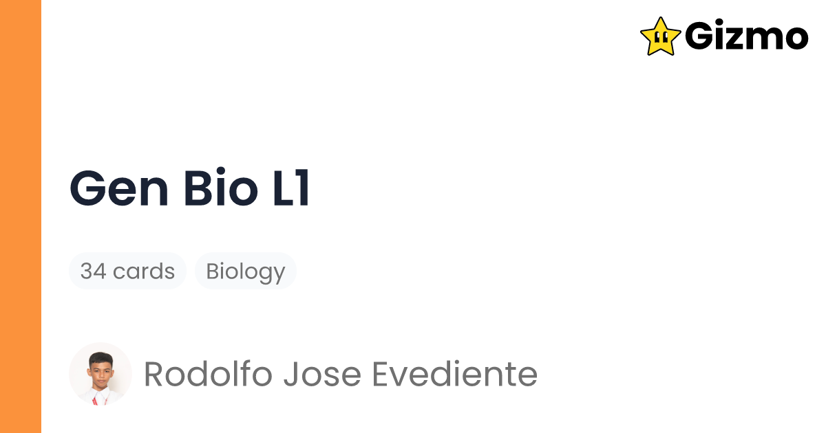Gen Bio L1 | Flashcards