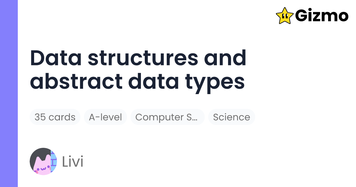 Data Structures and Abstract Data Types | Flashcards