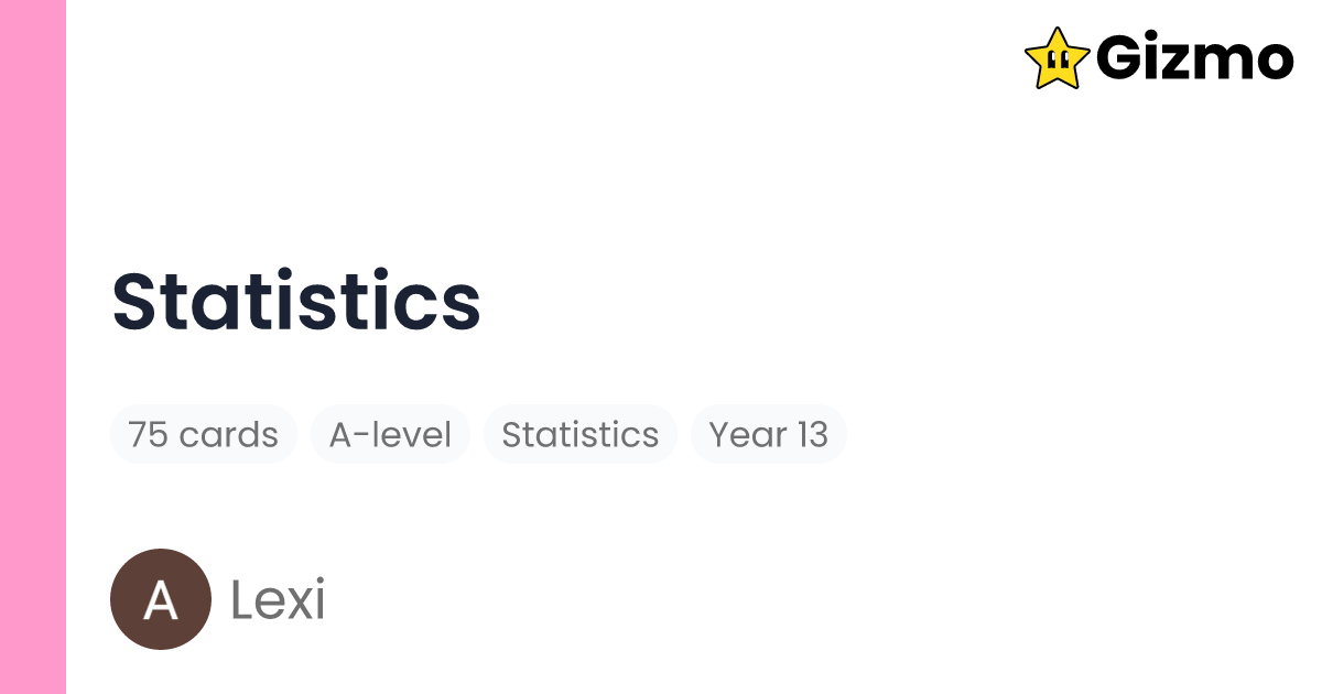 Statistics | Flashcards