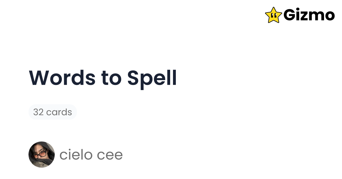 words-to-spell-flashcards