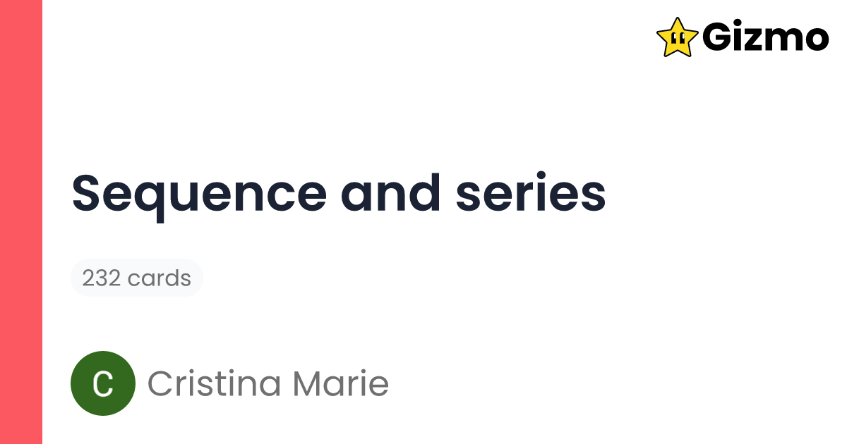 sequence-and-series-flashcards