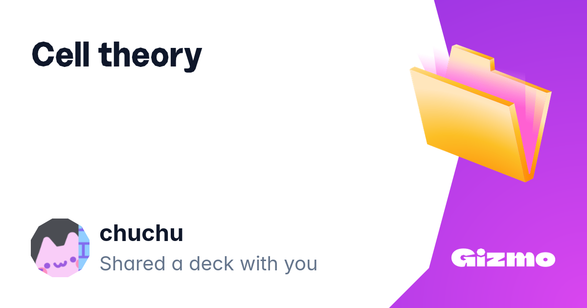 Cell theory flashcards