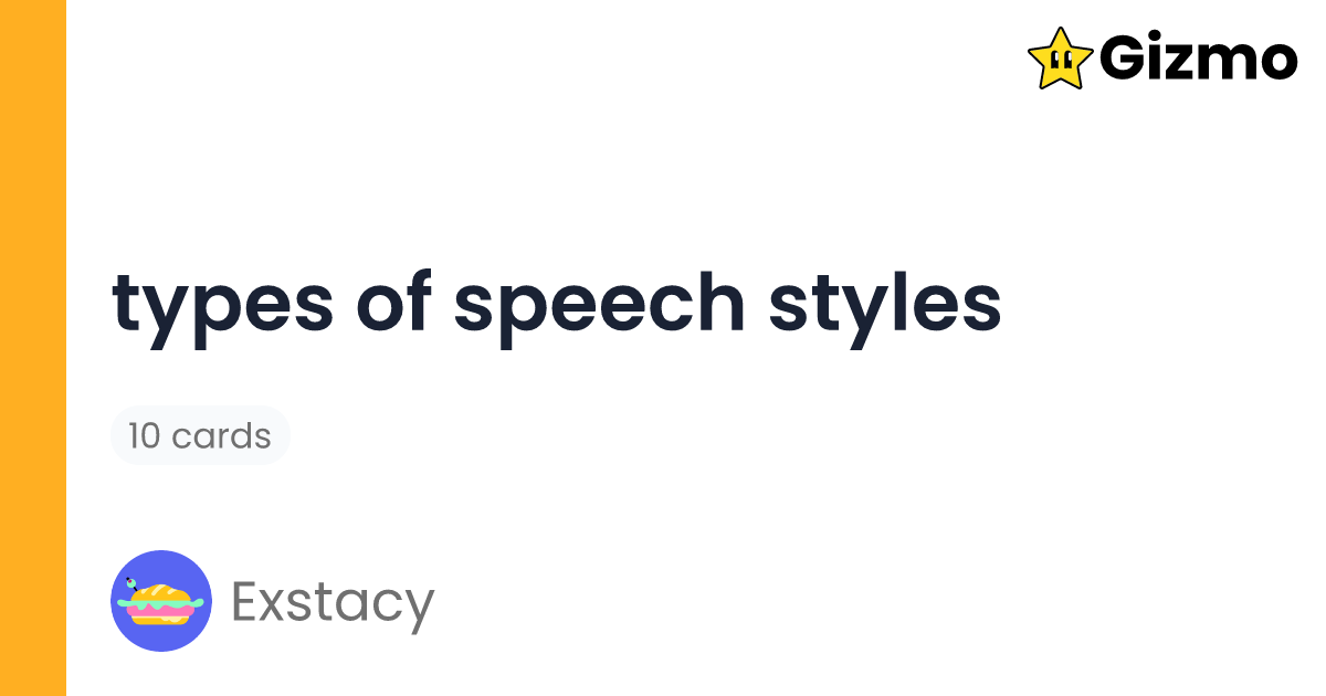 types-of-speech-styles-flashcards